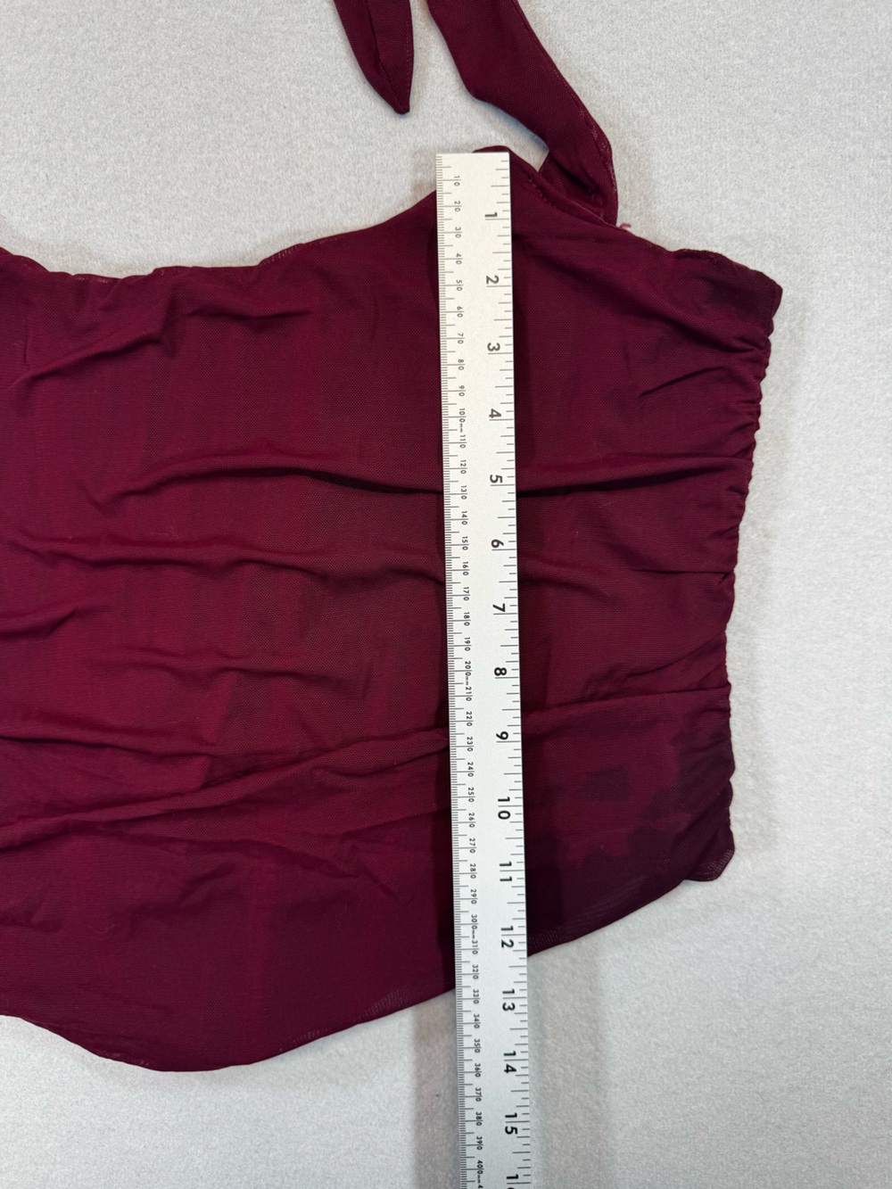 Maroon Halter Bustier Top - Picture 5 of 7